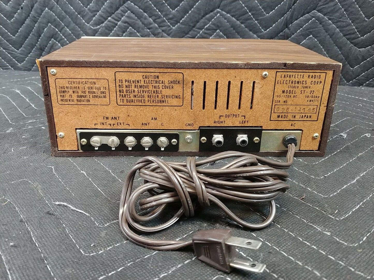 Lafayette Radio Electronics Corp. ST-22 Stereo Tuner Works