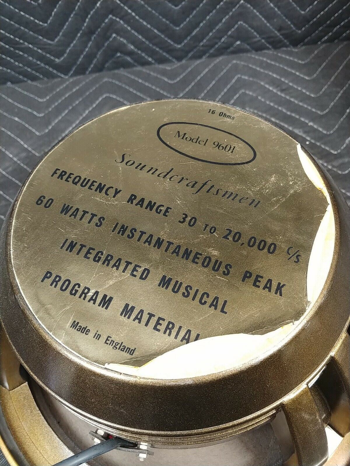 Soundcraftsmen by Goodmans Model 9601 12" coaxial Speaker 16 ohm England