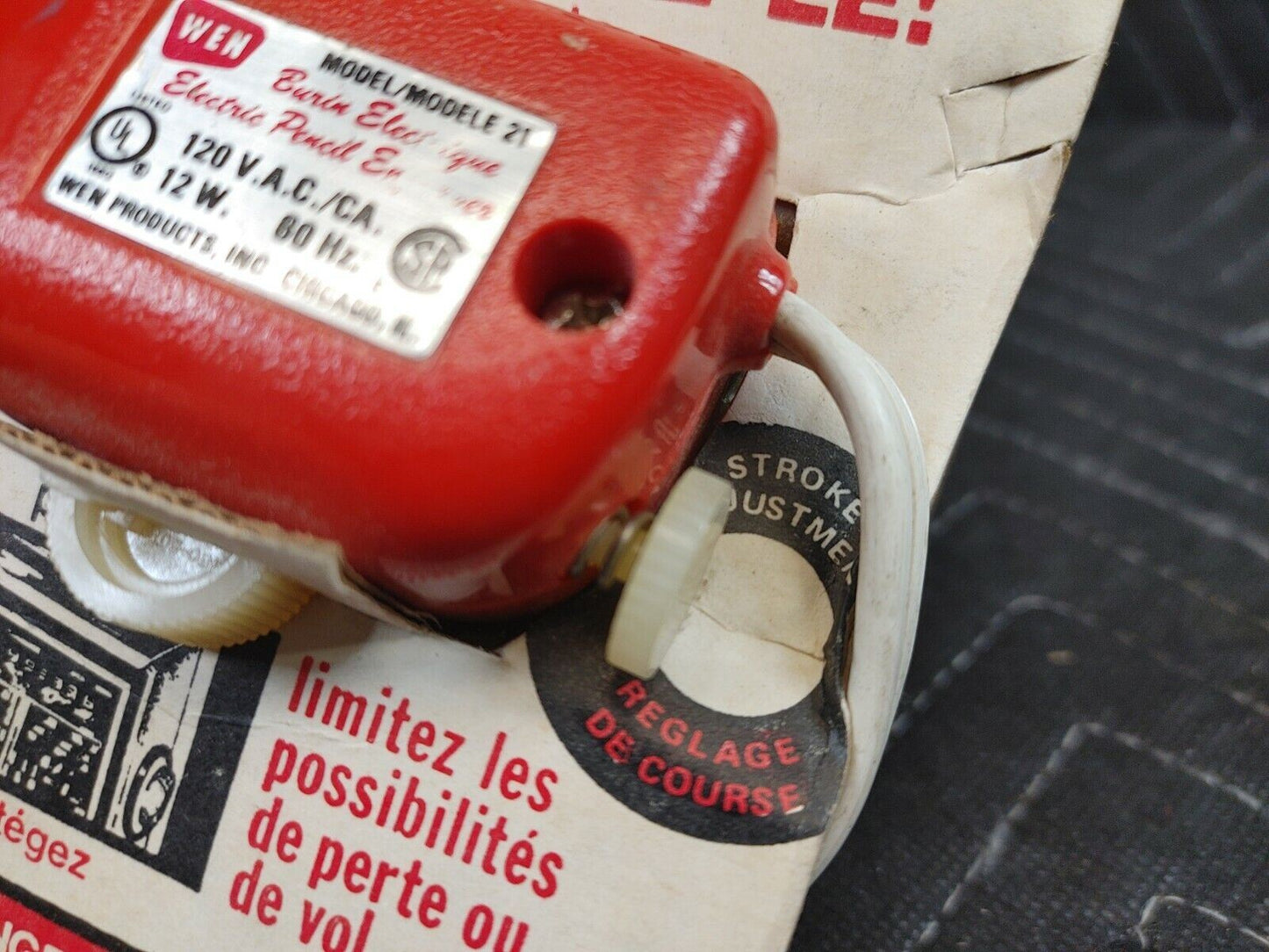 WEN Electric Pencil Engraver Model 21 Etching Engraving Tool Vintage NOS