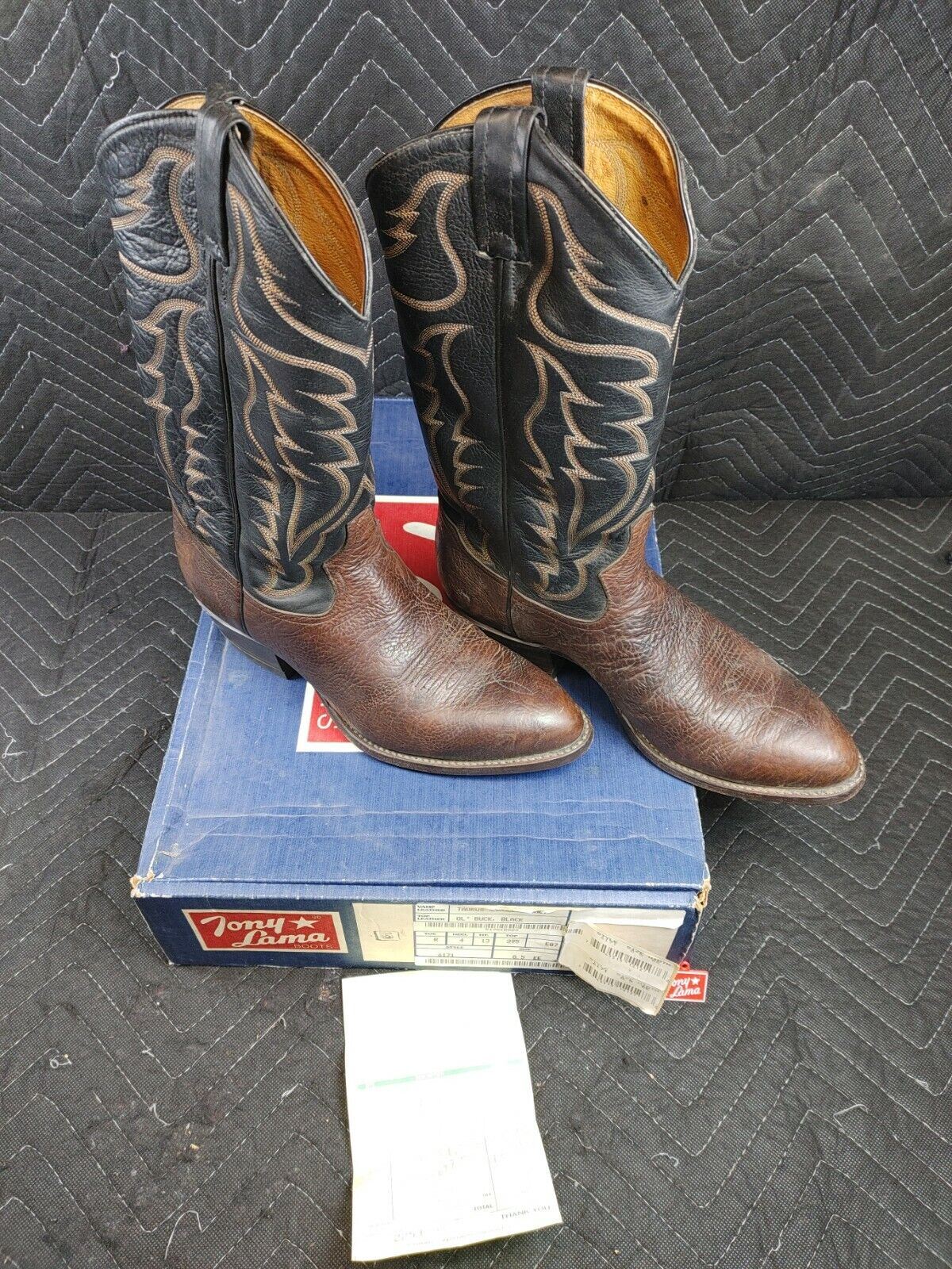 Tony Lama #6171 2-Tone Leather Cowboy Western Pull On Men's Boots Size 8.5 EE