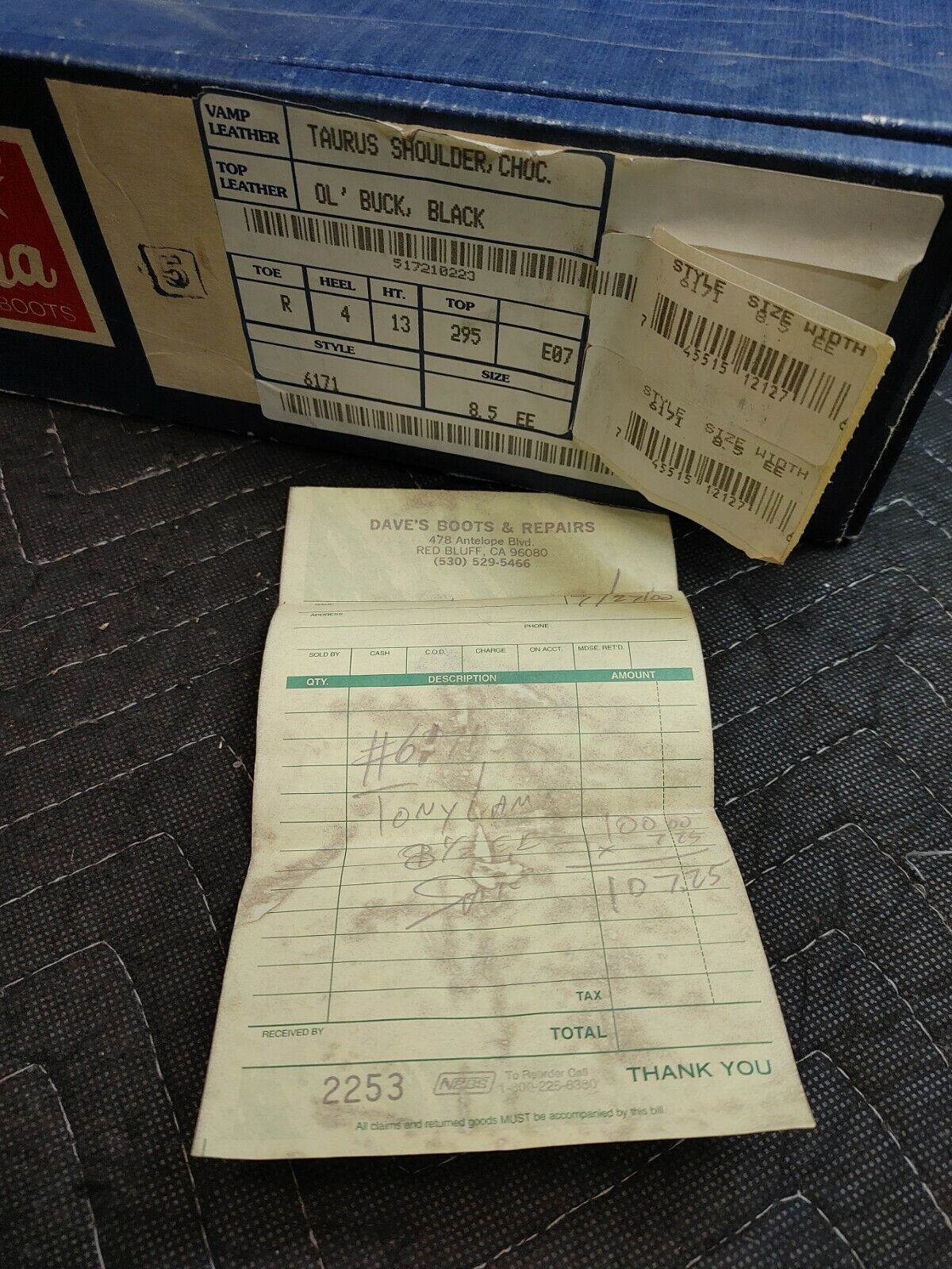 Tony Lama #6171 2-Tone Leather Cowboy Western Pull On Men's Boots Size 8.5 EE