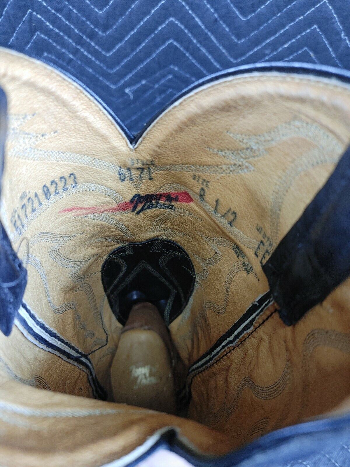 Tony Lama #6171 2-Tone Leather Cowboy Western Pull On Men's Boots Size 8.5 EE