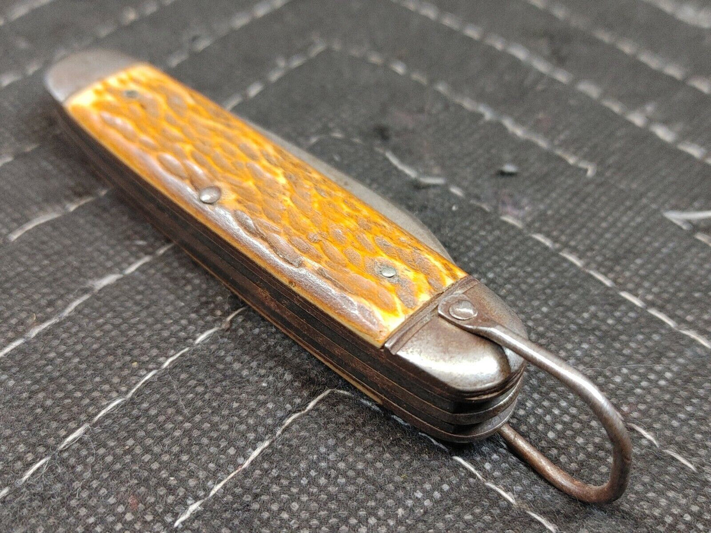 Vintage Boker USA Long Pull Equal end Jack knife opener awl flat head