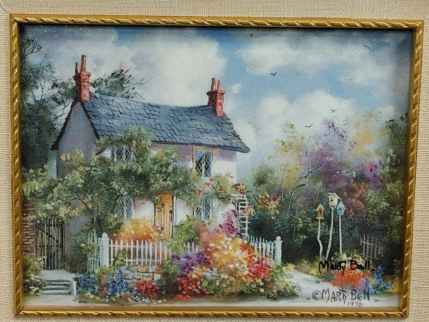 Marty Bell “Remembrance Cottage” Singed By Artist - 1996