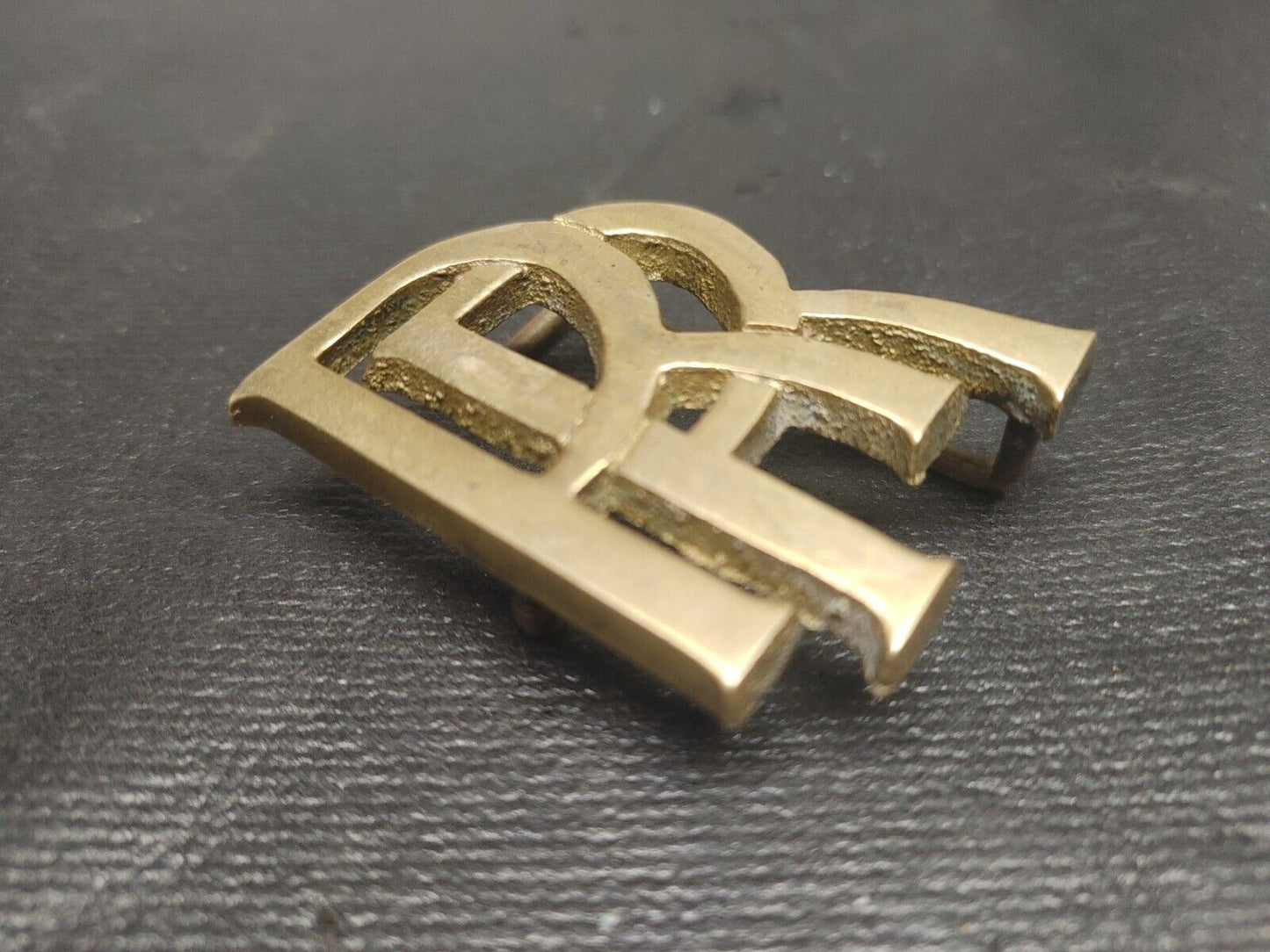 Vintage Rolls Royce RR Solid Brass Belt Buckle 4078 as found NICE!