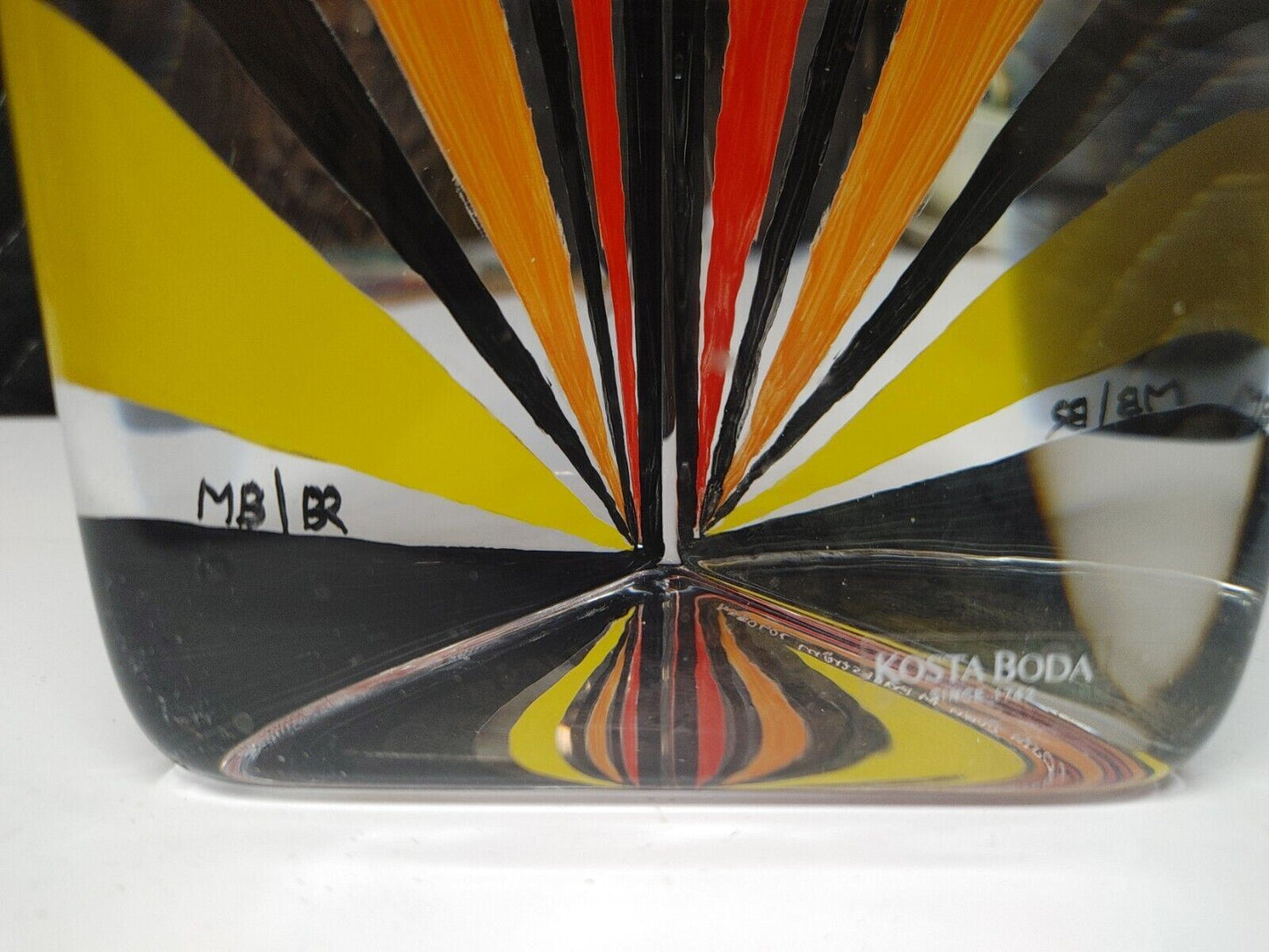 Kosta Boda Signed Art Glass Kaleidscope By Monica Backstrom