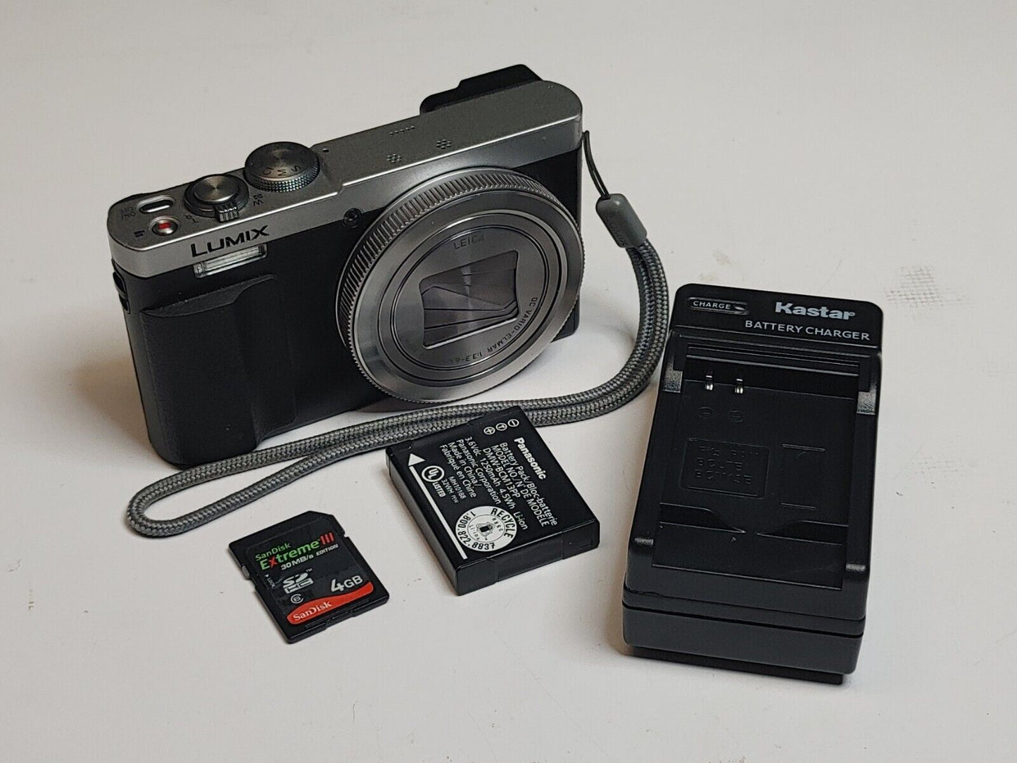 Panasonic Lumix DMC-ZS50S 12.1 MP Digital Camera - Silver w/ Battery & Charger