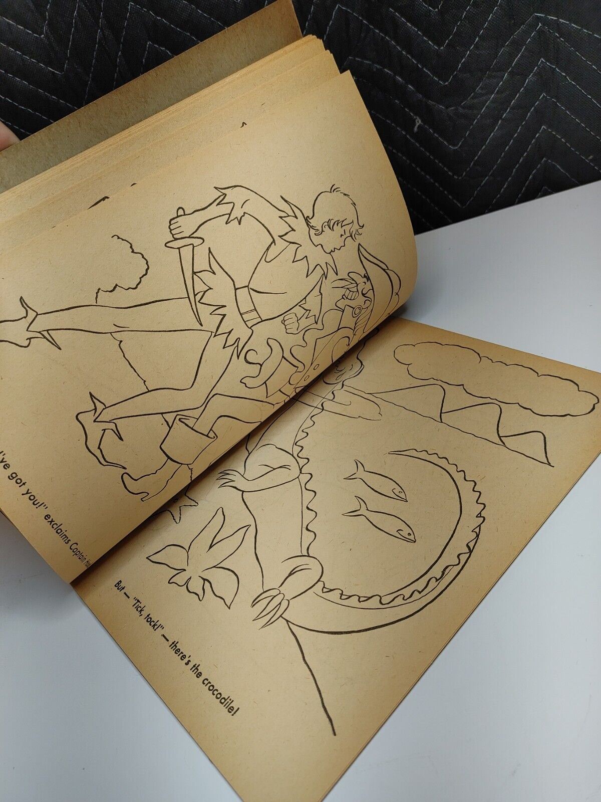 Peter Pan - A Story Coloring Book 1956, Treasure Books - NOS - Unused