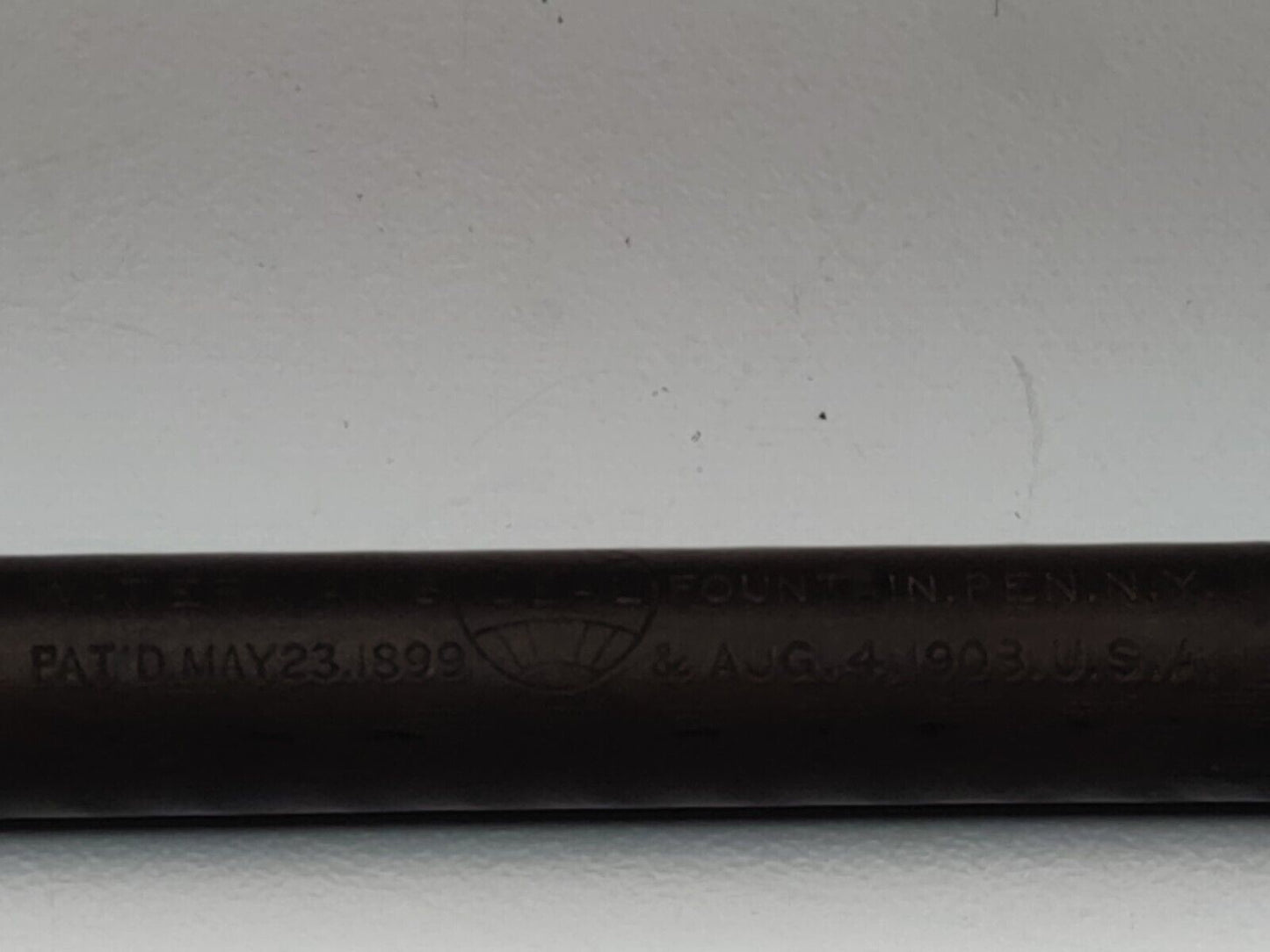 Antique Waterman Ideal Clip Cap Fountain Pen Brown Plastic, 1899 Patent Date