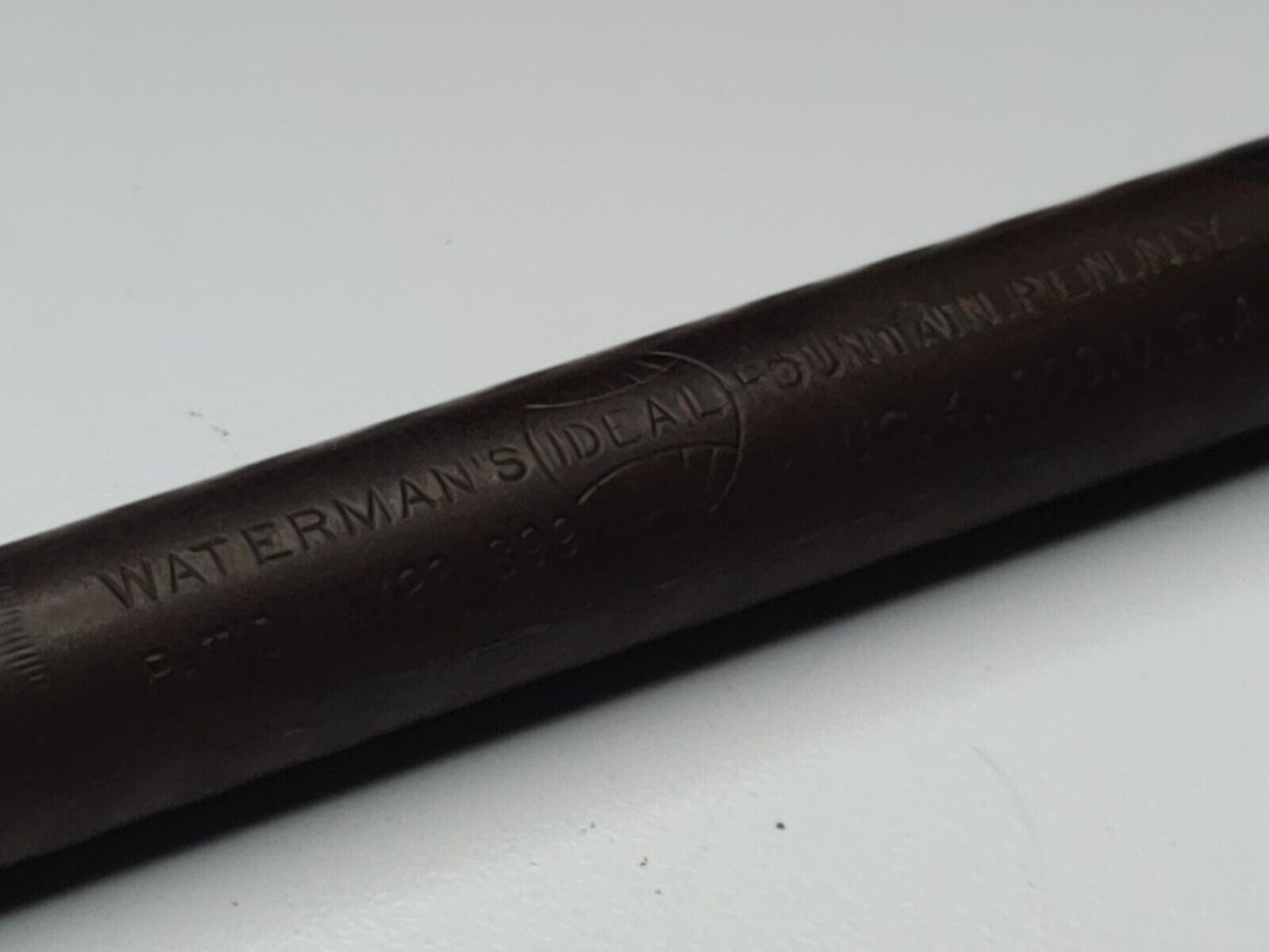 Antique Waterman Ideal Clip Cap Fountain Pen Brown Plastic, 1899 Patent Date