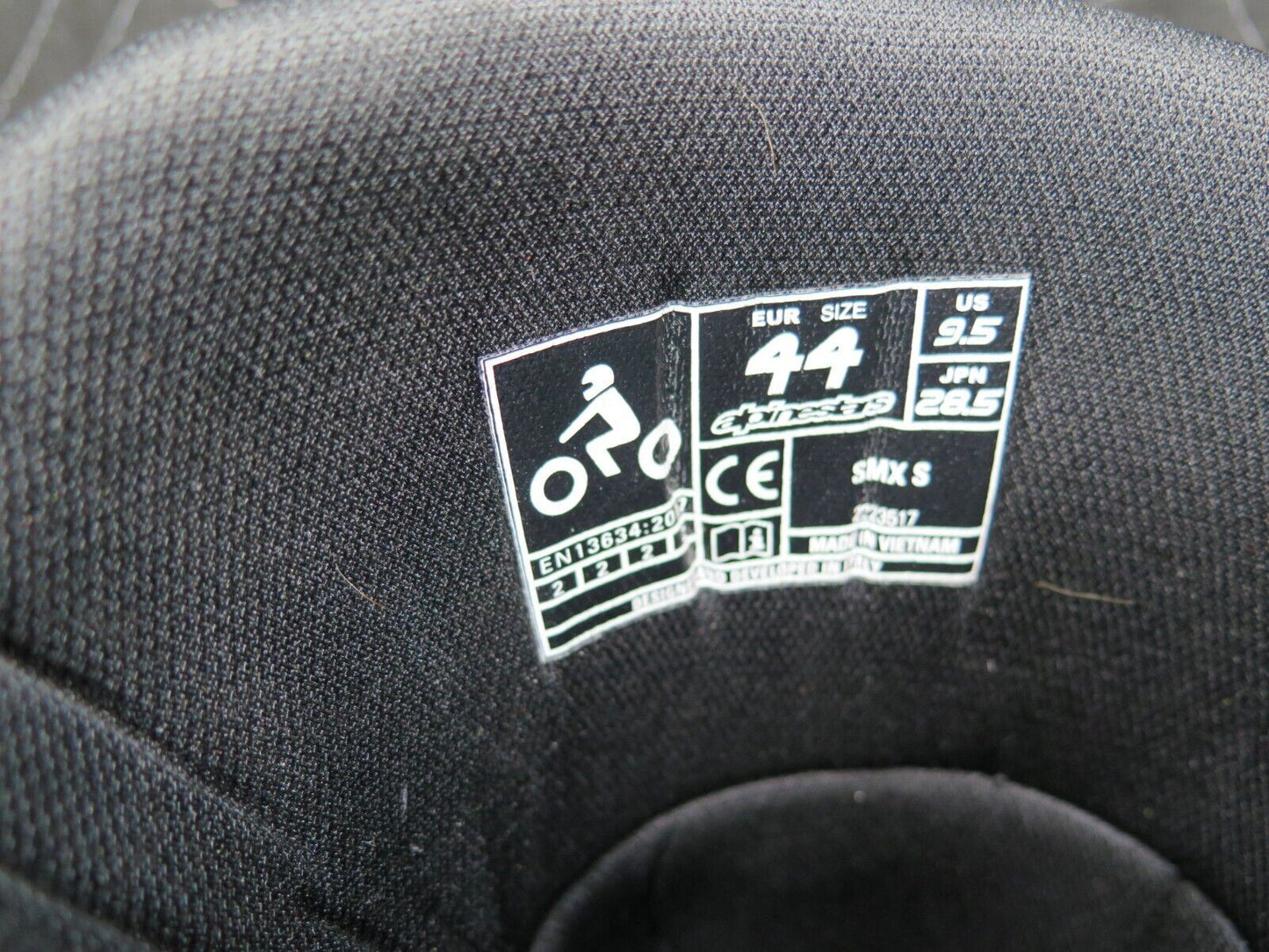 Alpinestars SMX S Men's Boots White/Black US Size 9.5 Euro 44 - Hardly worn