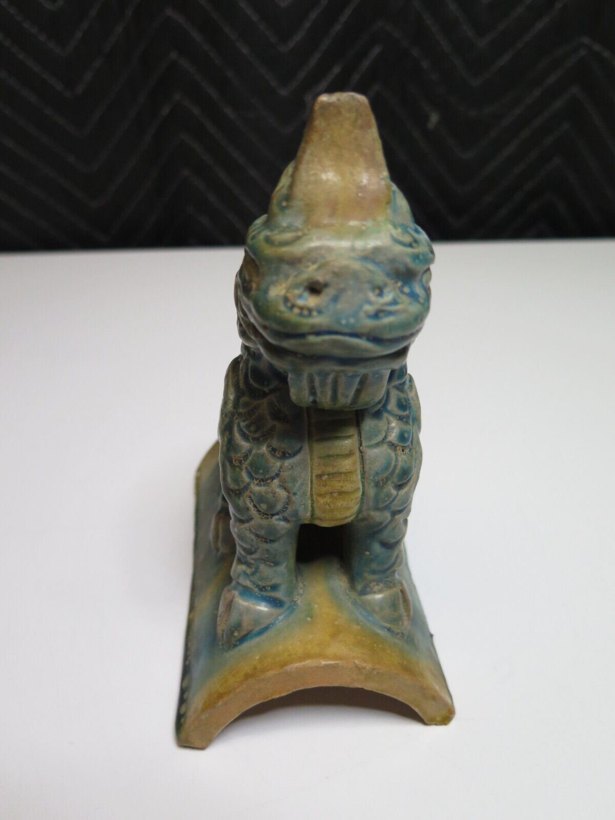 Antique / Vintage Chinese Foo Dog roof tile