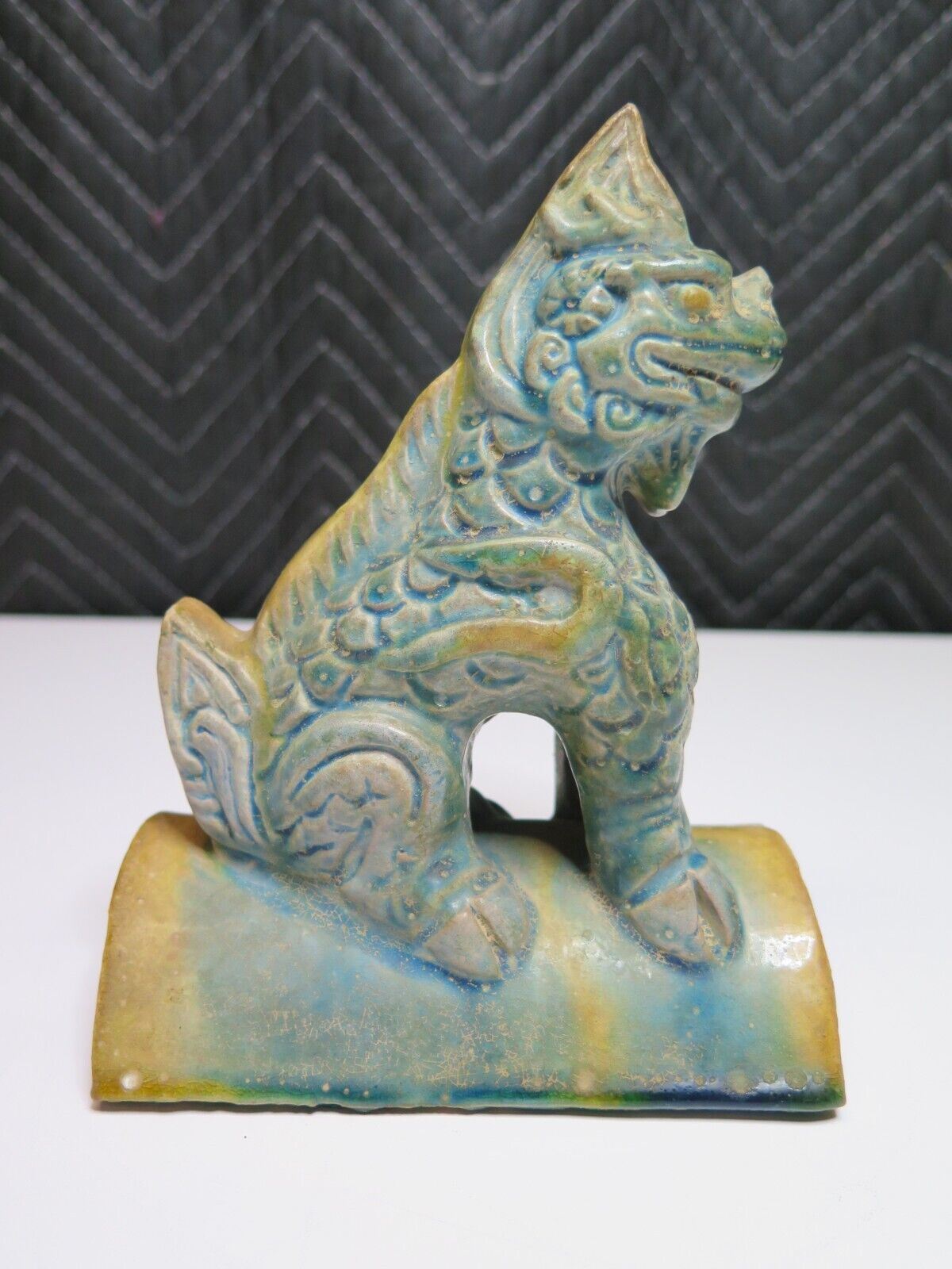 Antique / Vintage Chinese Foo Dog roof tile