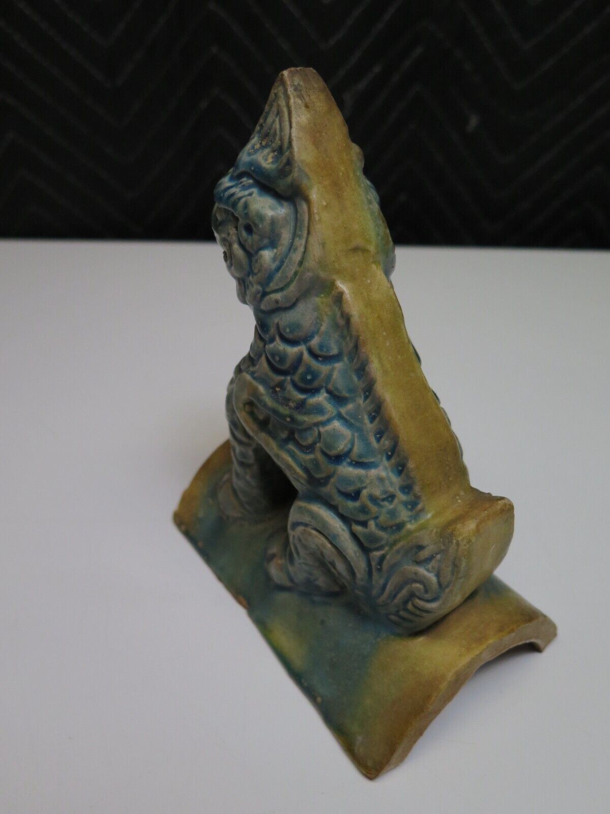 Antique / Vintage Chinese Foo Dog roof tile