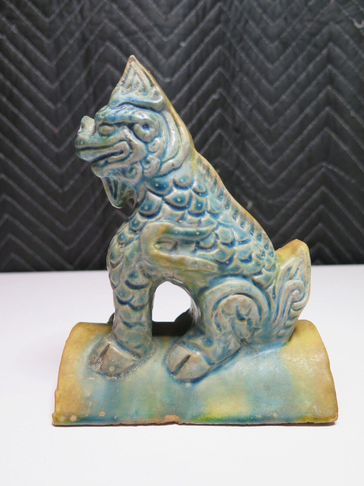 Antique / Vintage Chinese Foo Dog roof tile