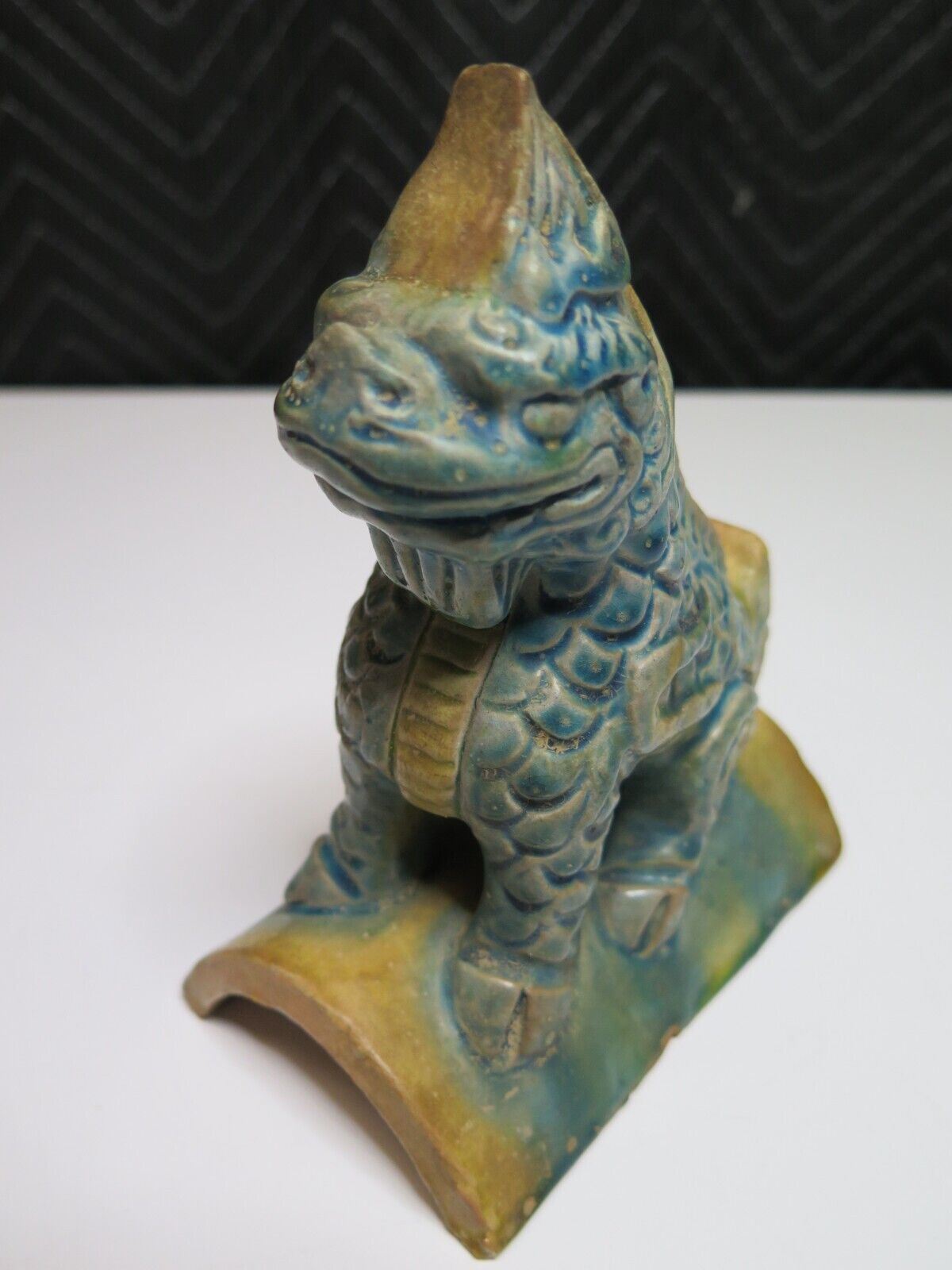 Antique / Vintage Chinese Foo Dog roof tile