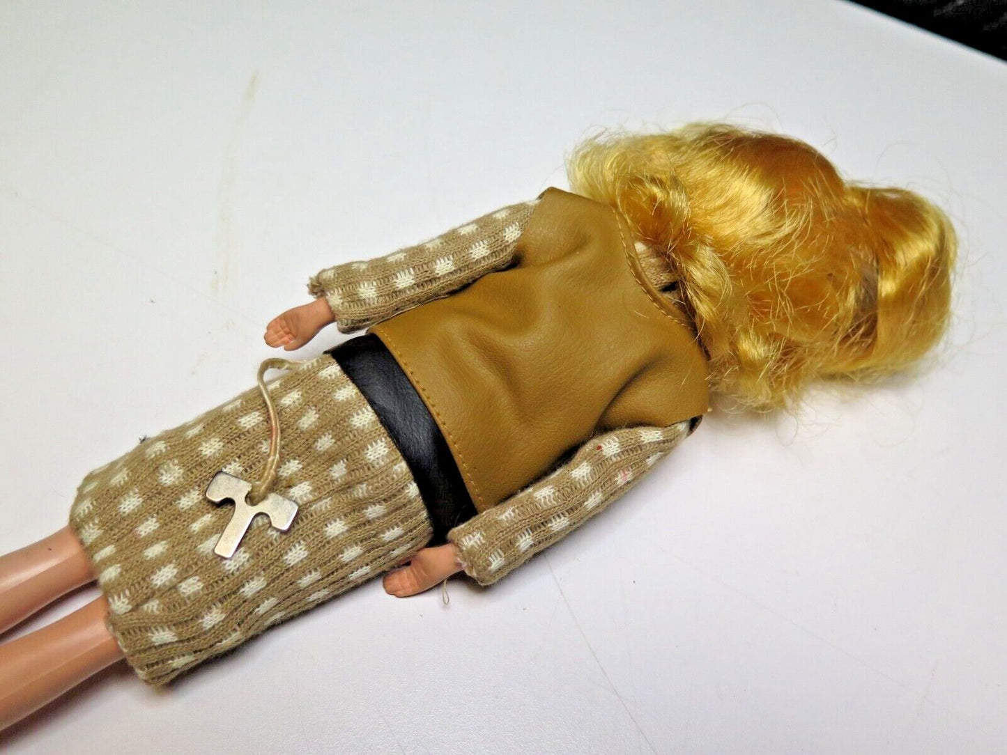 Vintage Blonde "TRESSY" Doll Growing Hair with Key w/ Dress Outfit, Vest