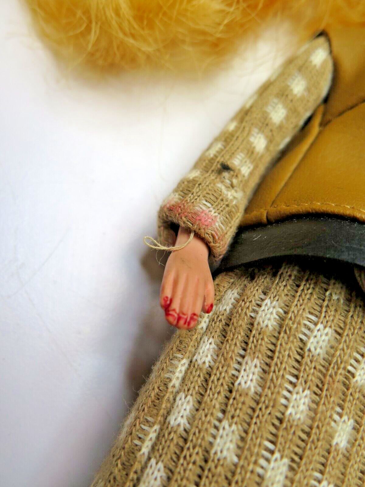 Vintage Blonde "TRESSY" Doll Growing Hair with Key w/ Dress Outfit, Vest