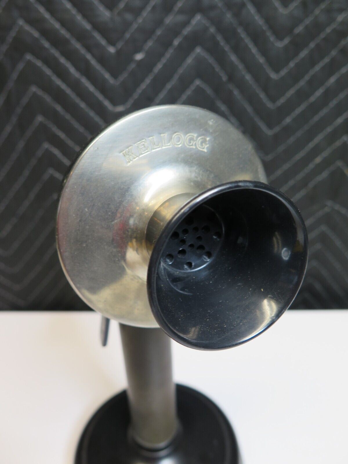 Vintage Kellogg T-32 Press to Talk Candlestick Microphone US Army Military 1940s