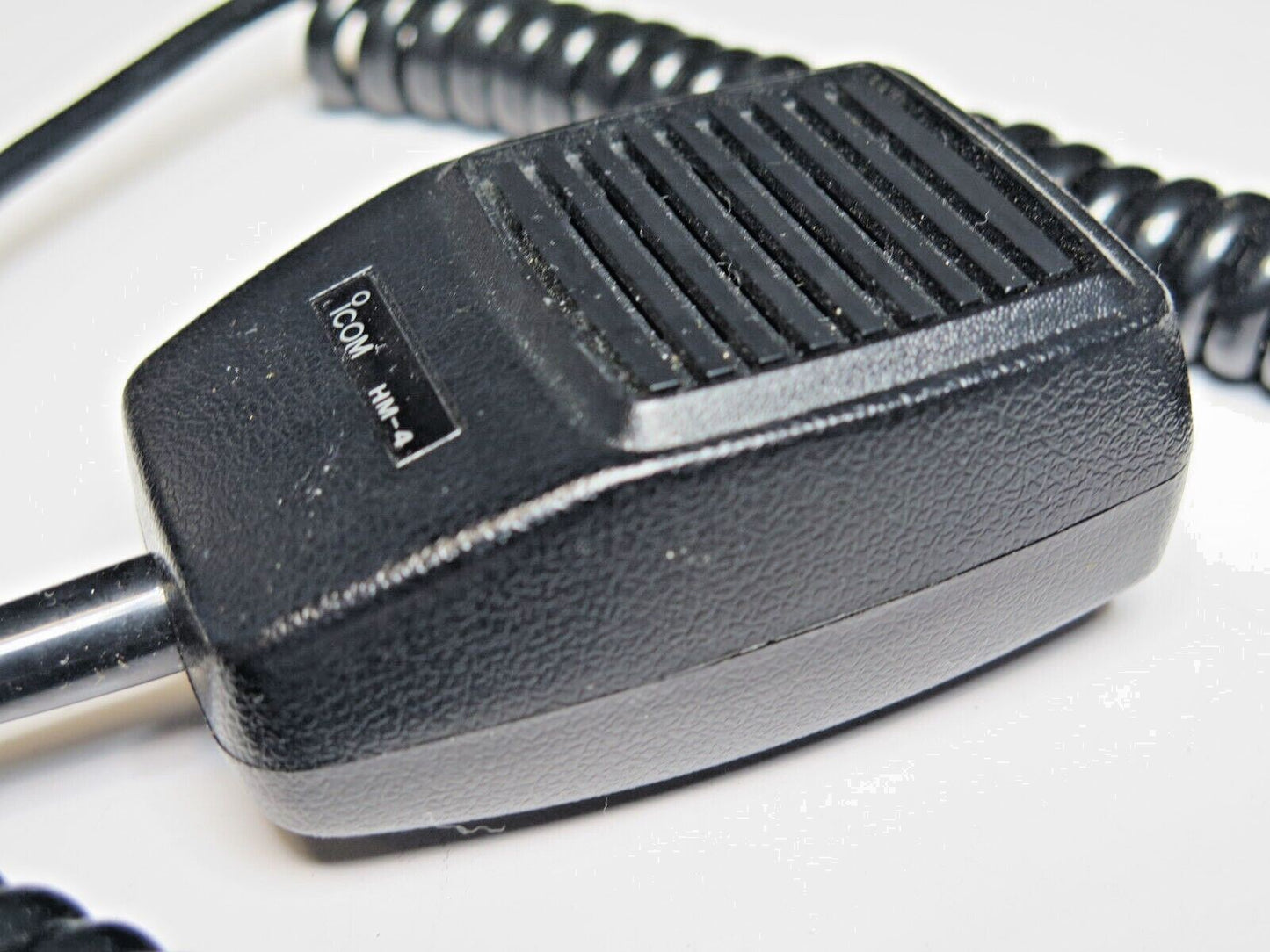 ICOM HM-4 Microphone w/ Coil Cable & 7 Pin Male Round Connector