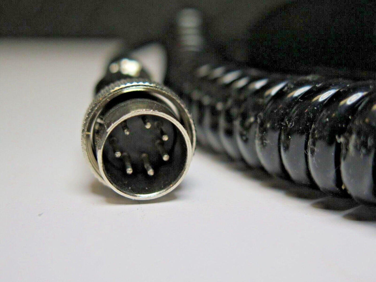 ICOM HM-4 Microphone w/ Coil Cable & 7 Pin Male Round Connector