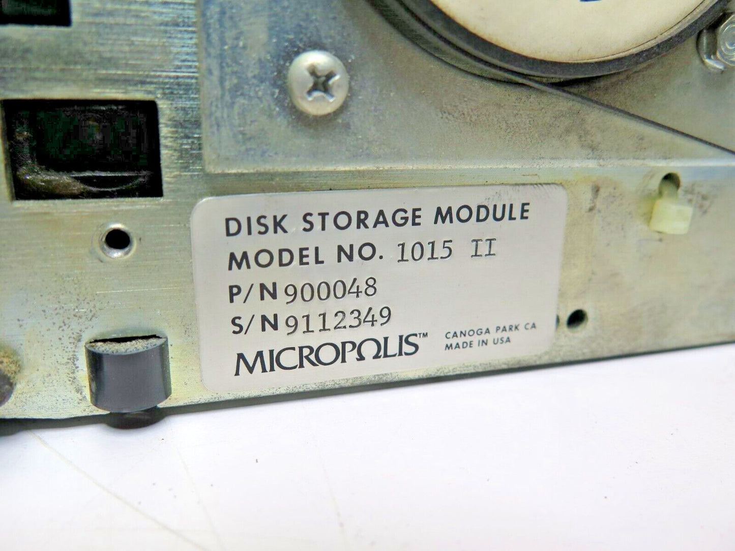 VINTAGE Micropolis DISK STORAGE MODULE 1015-II - 5.25" Floppy Drive