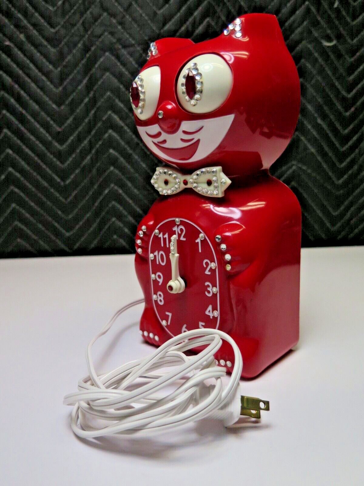 Vintage Model D8 Red Kit Cat Klock California Clock Co - Working - No Tail
