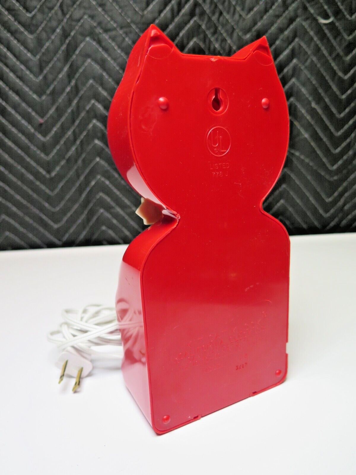 Vintage Model D8 Red Kit Cat Klock California Clock Co - Working - No Tail