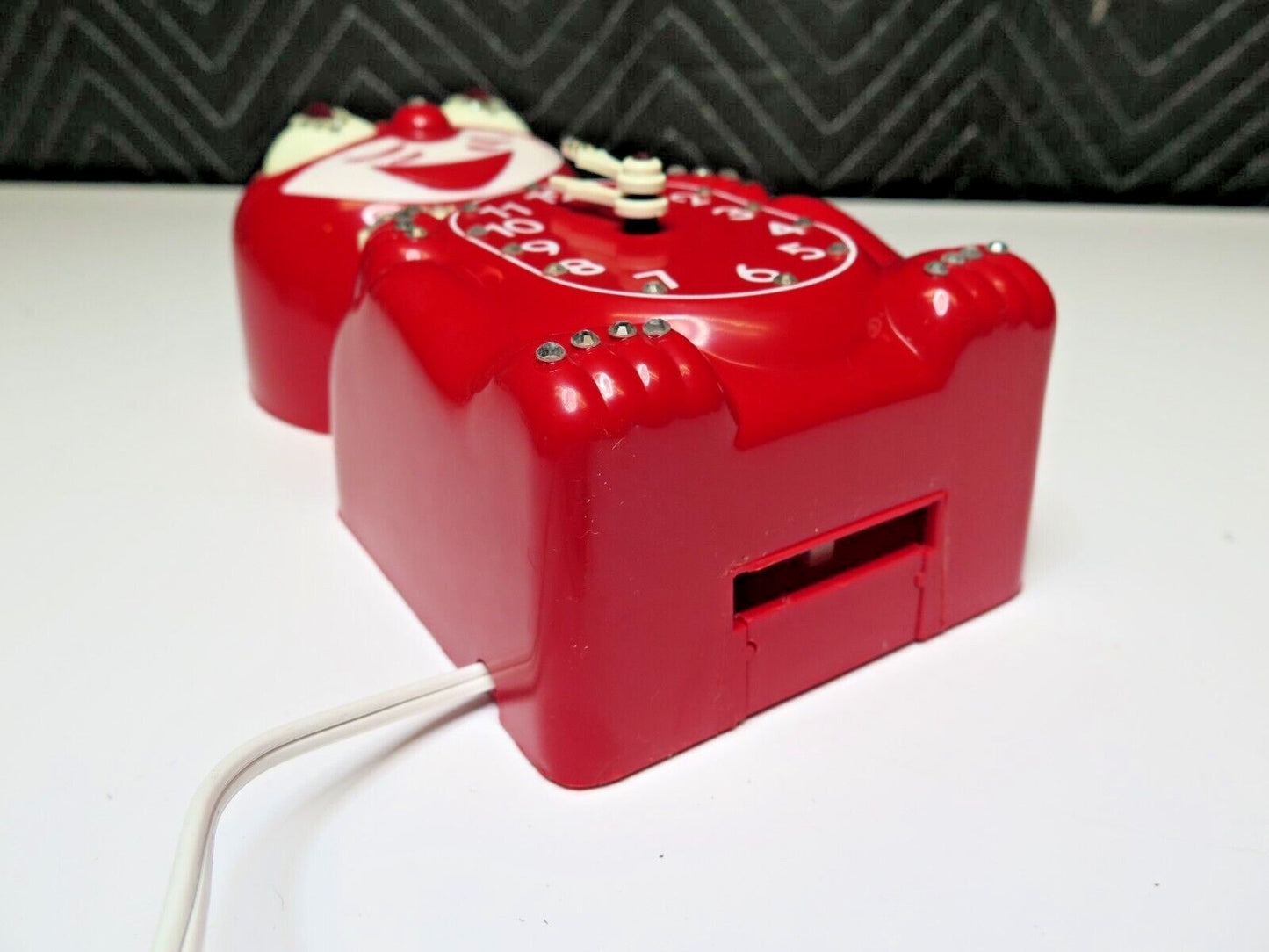 Vintage Model D8 Red Kit Cat Klock California Clock Co - Working - No Tail