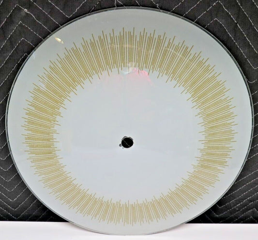 VINTAGE MCM Gold Starburst 16.5" ROUND Shade Ceiling Light Replacement Glass