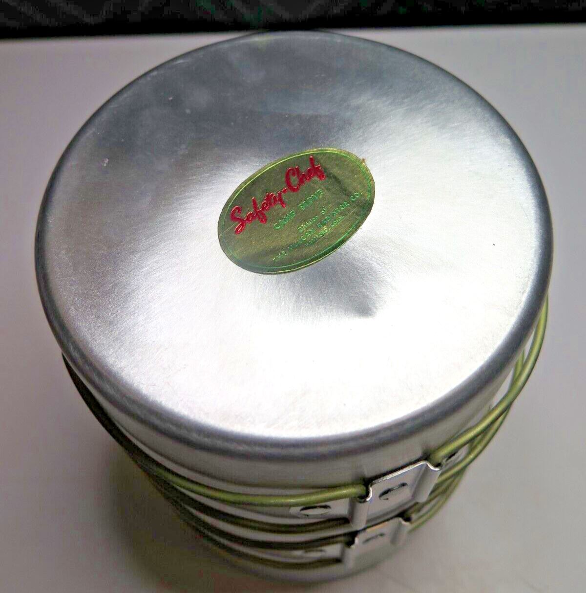 Unused Vulcan Safety Chef Single Burner Camp Stove Camp Pans Backpacking Vintage