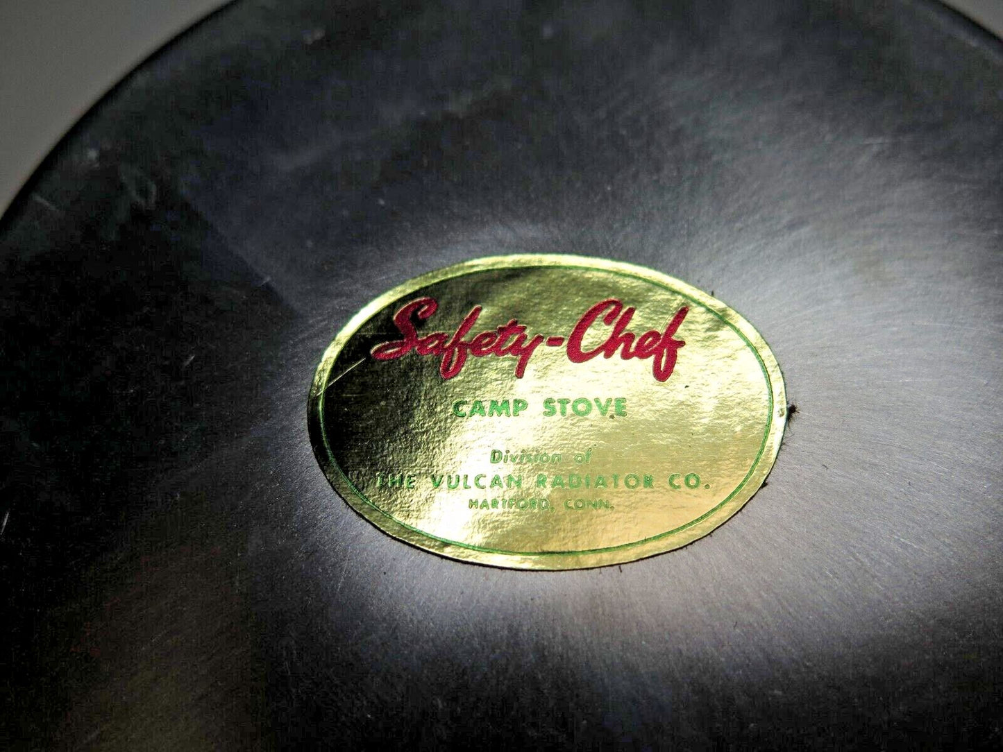 Unused Vulcan Safety Chef Single Burner Camp Stove Camp Pans Backpacking Vintage