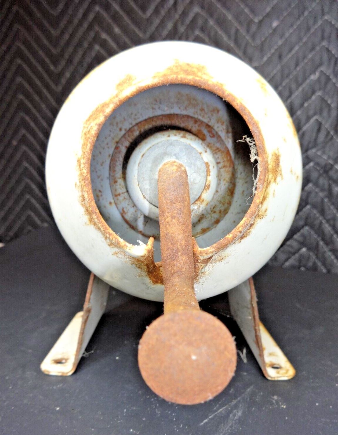 Vintage White Metal Boraxo Borax Gas Station Powdered Hand Soap Dispenser Works