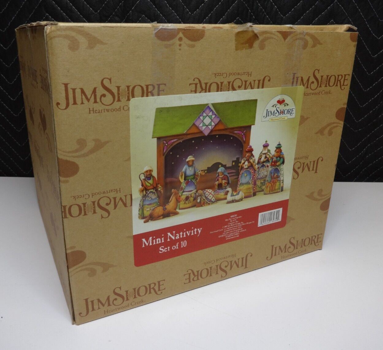 2007 Jim Shore 10 pc Miniature Nativity "Hand Carved" Resin 4008790 A