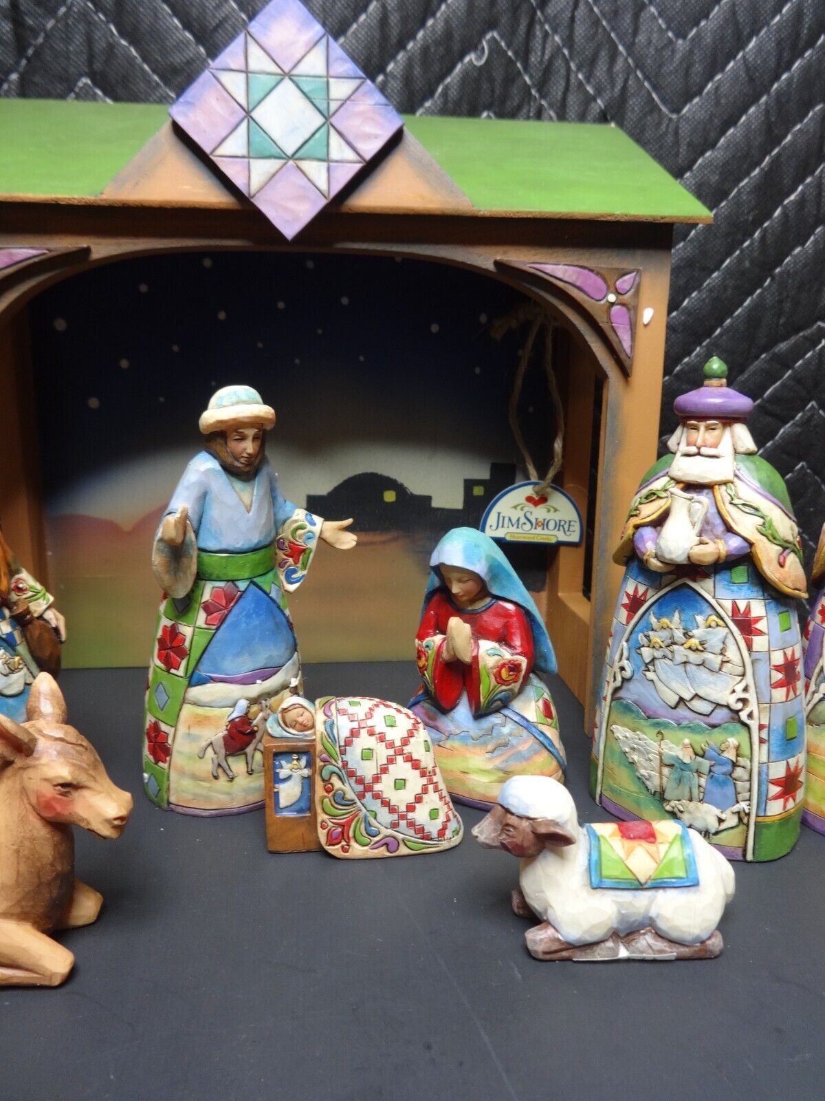 2007 Jim Shore 10 pc Miniature Nativity "Hand Carved" Resin 4008790 A