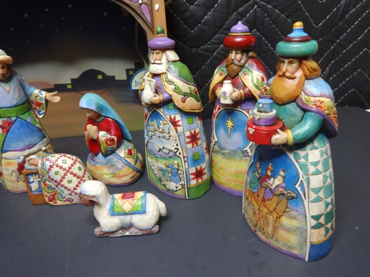 2007 Jim Shore 10 pc Miniature Nativity "Hand Carved" Resin 4008790 A