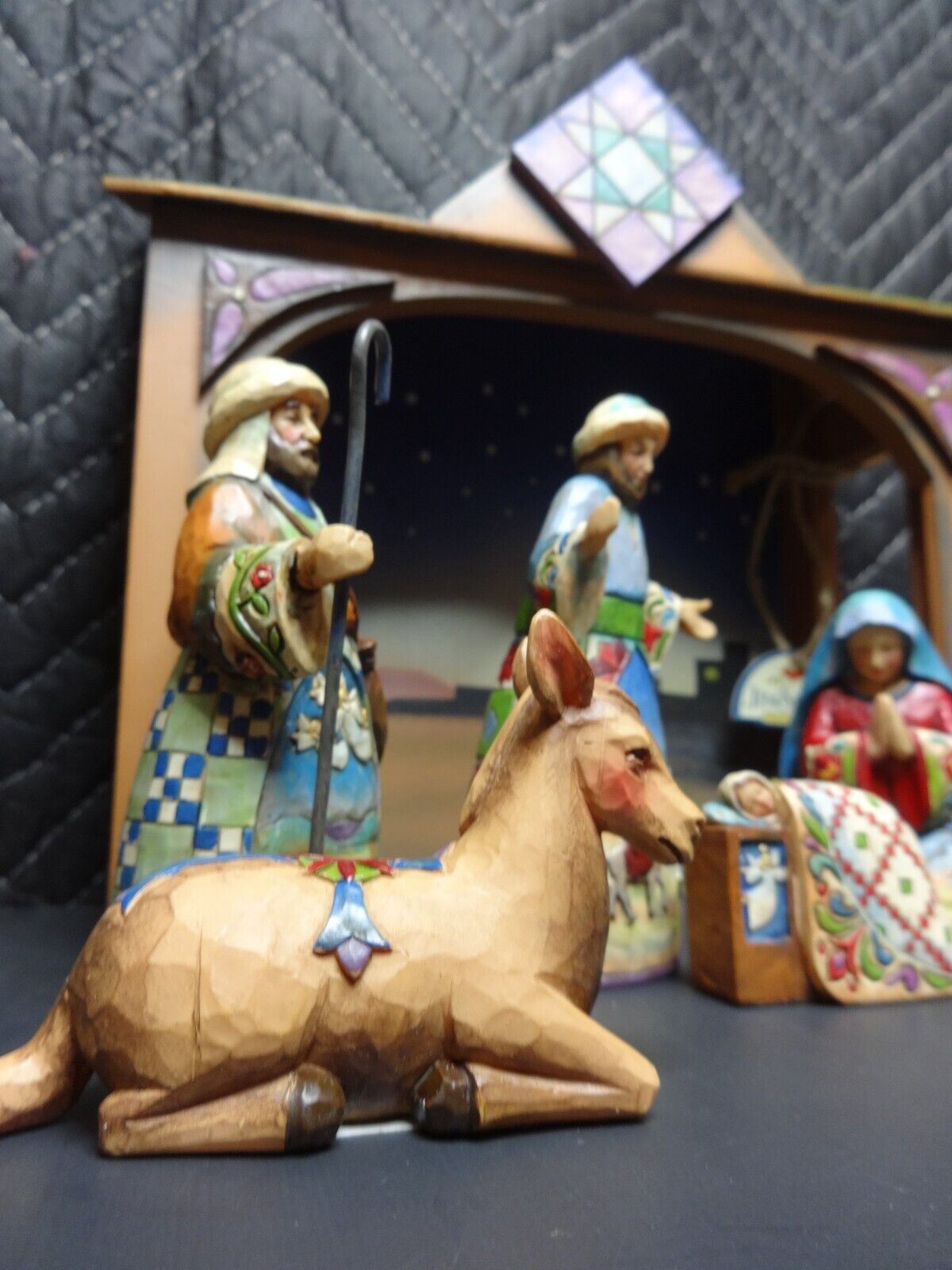 2007 Jim Shore 10 pc Miniature Nativity "Hand Carved" Resin 4008790 A