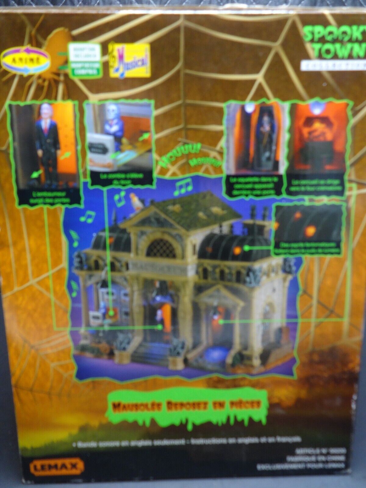 2005 Lemax Spooky Town “Rest In Pieces Mausoleum” #55233 Lights Sound Motion