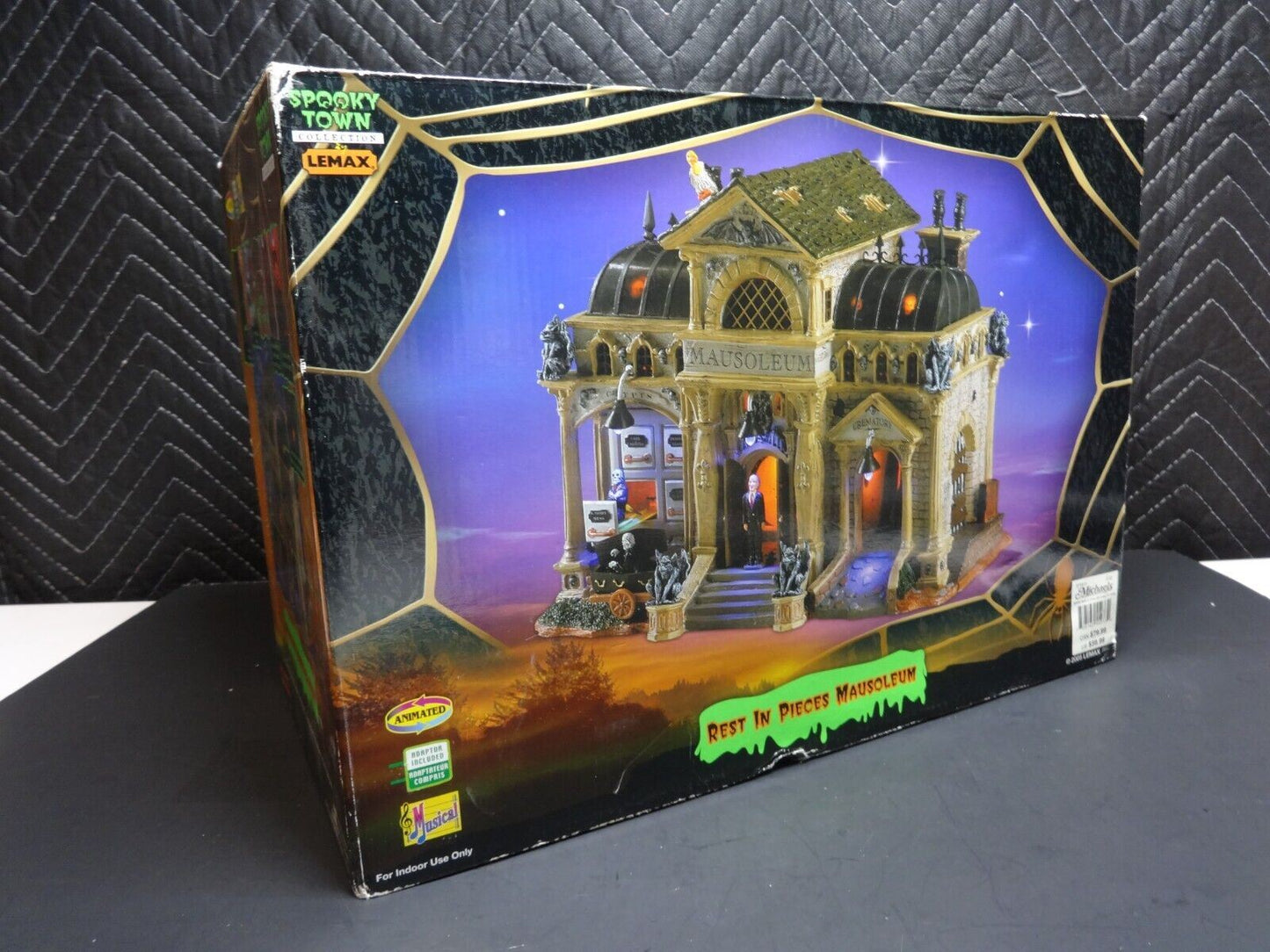 2005 Lemax Spooky Town “Rest In Pieces Mausoleum” #55233 Lights Sound Motion