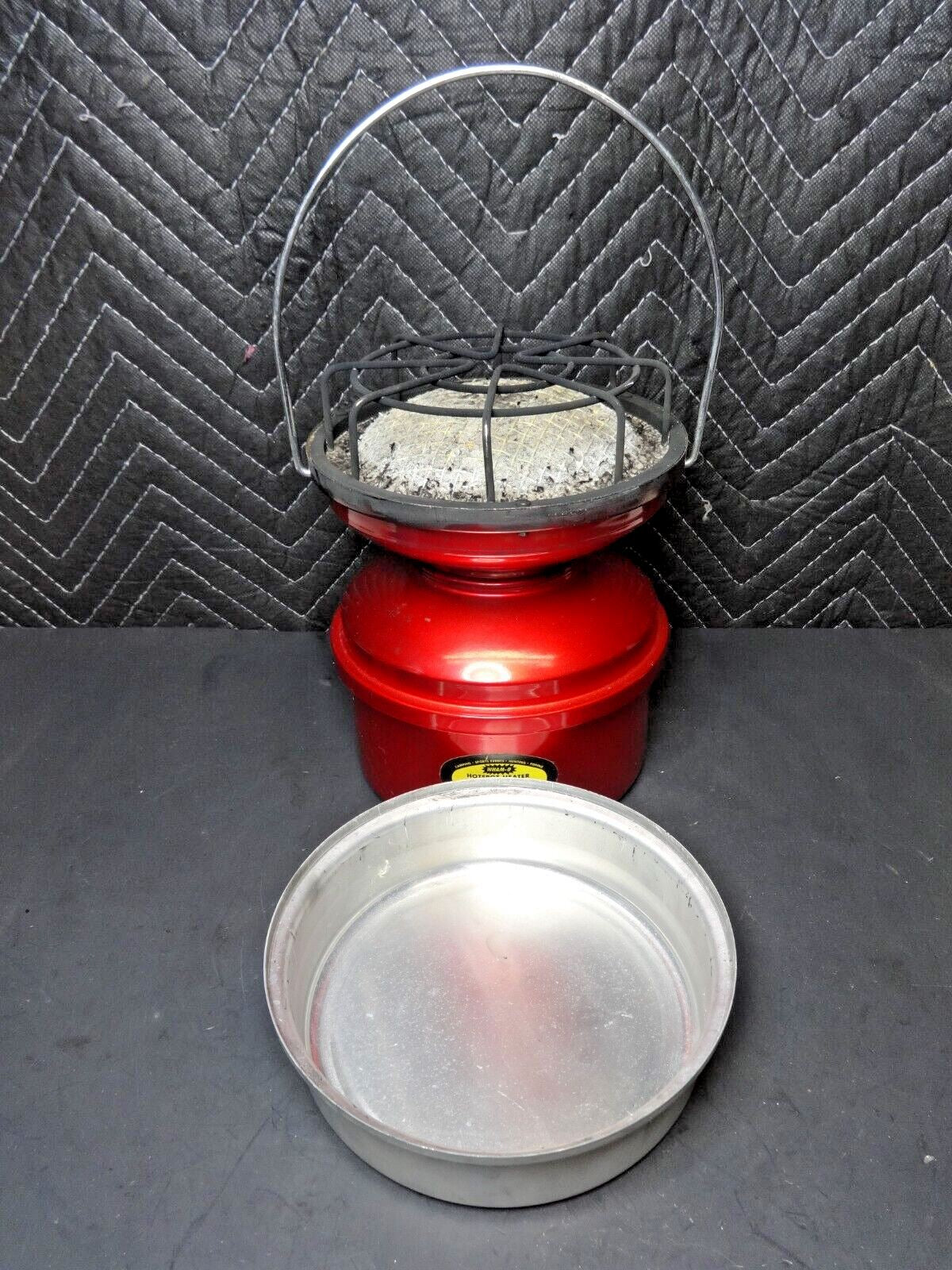 Vintage 1950s WHAM-O Safe FLAMELESS Hot Spot Catalytic Camping Stove Heater Red