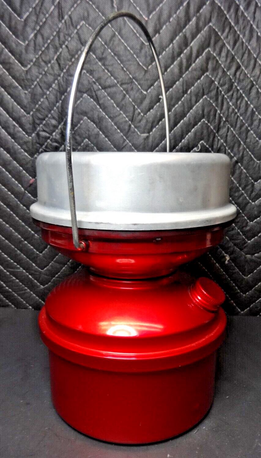 Vintage 1950s WHAM-O Safe FLAMELESS Hot Spot Catalytic Camping Stove Heater Red