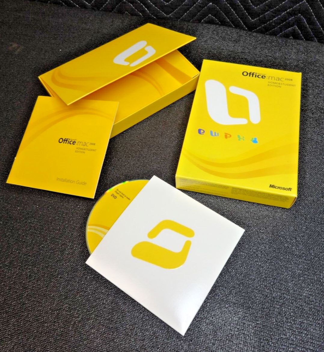 Microsoft Office Mac Home & Student 2008 Comes With 3 Product Keys