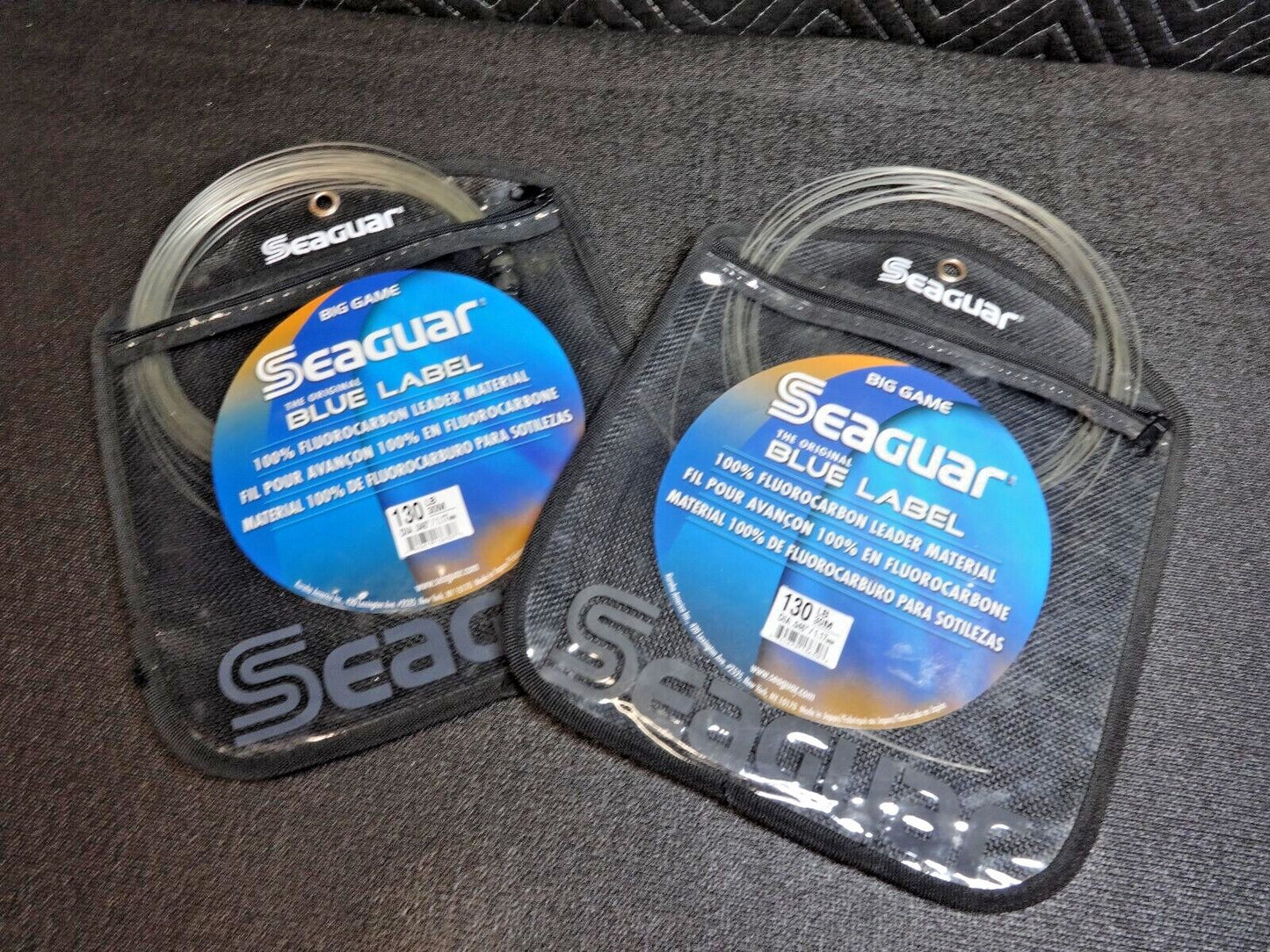 LOT OF 3 Seaguar Blue Label Big Game Fluorocarbon Leader - 200# & 130#