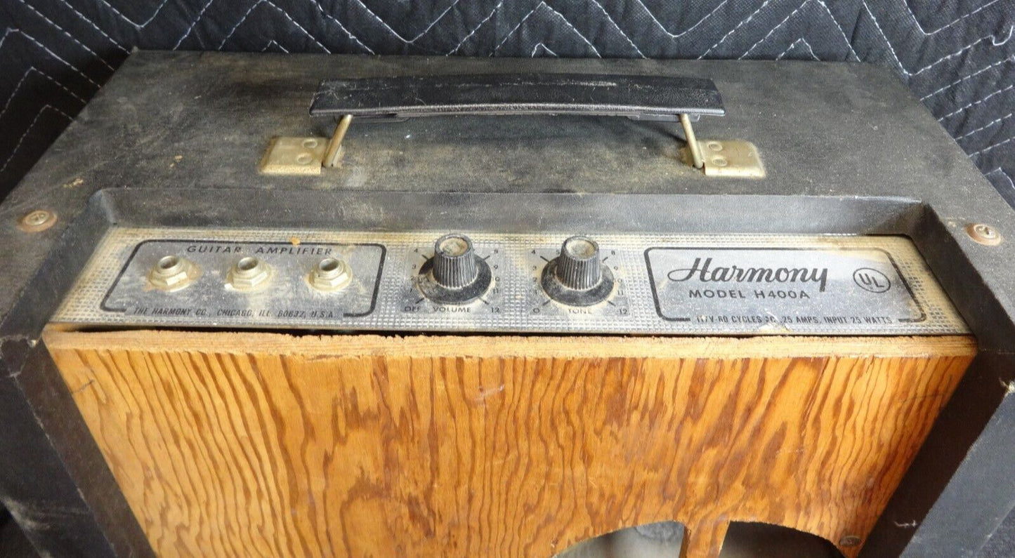 Vintage 1950s 1960s Harmony Tube amp H-400 A Small USA MADE combo Amp