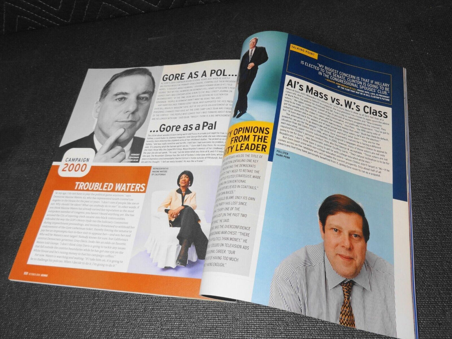 2000 OCTOBER GEORGE MAGAZINE - MICHAEL J. FOX COVER - SPIKE LEE -JOHN ROCKER