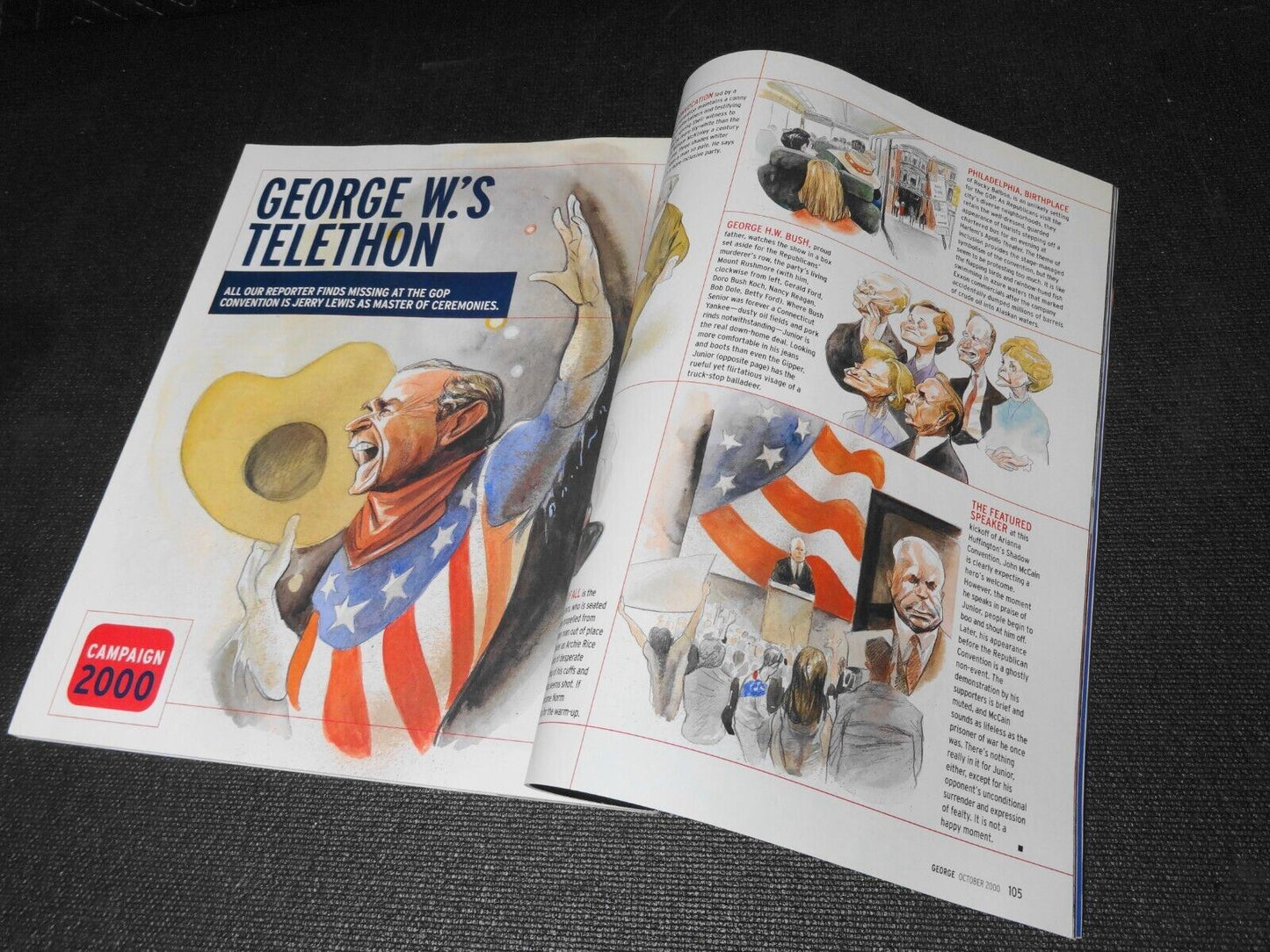 2000 OCTOBER GEORGE MAGAZINE - MICHAEL J. FOX COVER - SPIKE LEE -JOHN ROCKER