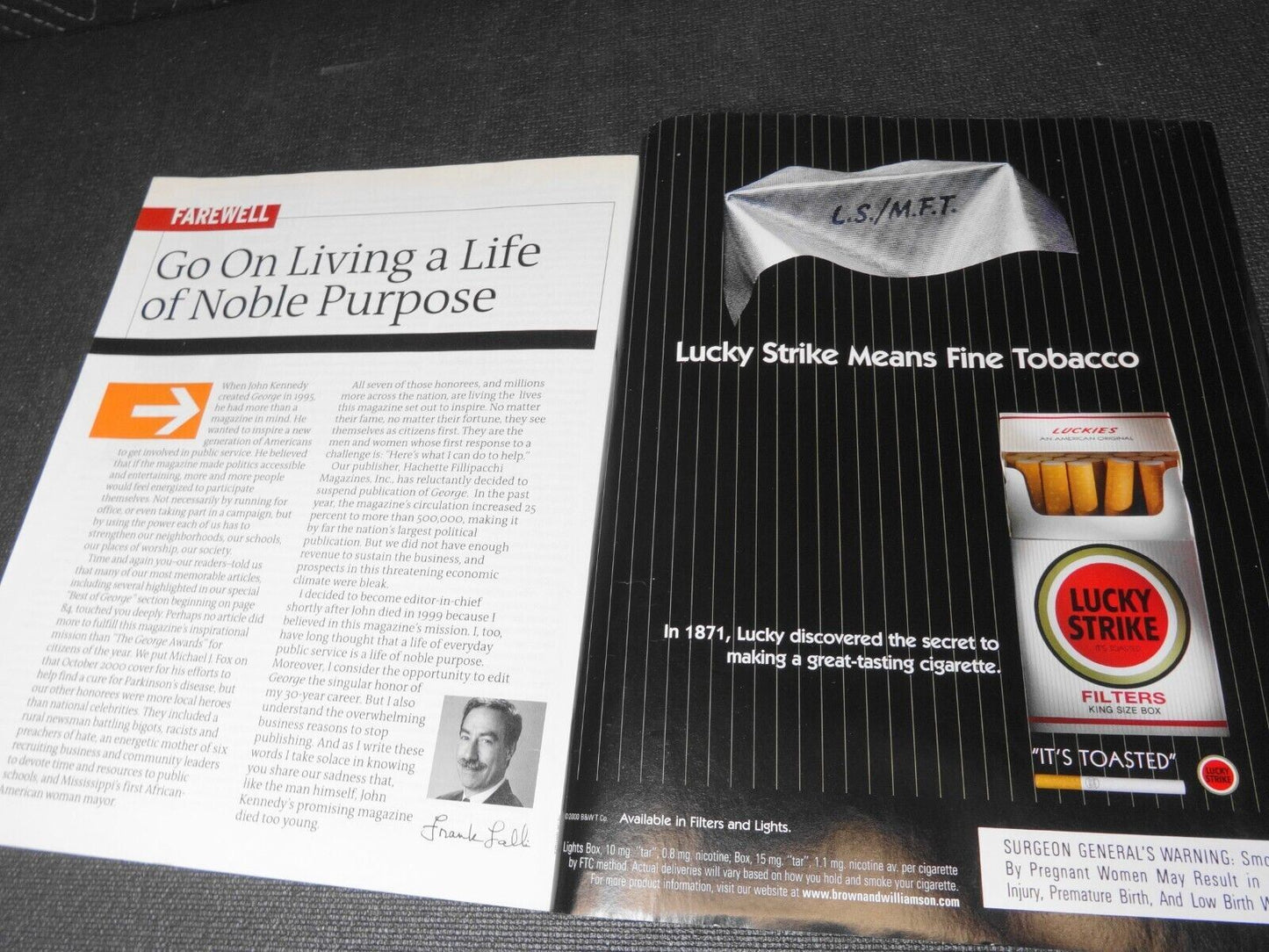 George Magazine, Farewell Issue, May 31, 2001