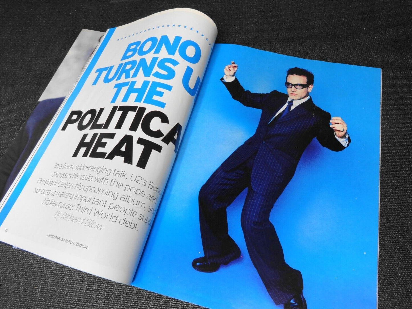 2000 April GEORGE - JFK Jr Magazine - Bono