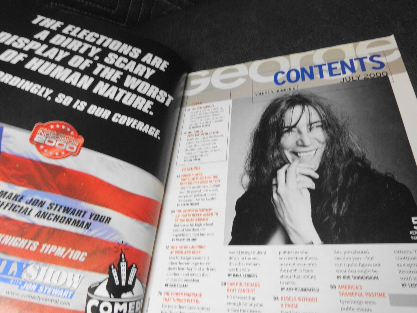 George Magazine July 2000 issue - Mel Gibson on the cover