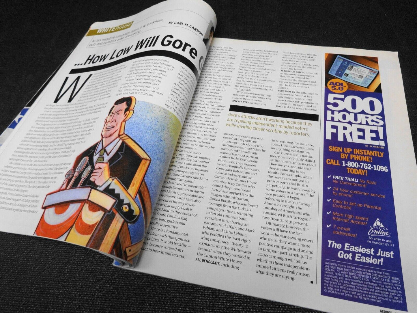 George Magazine July 2000 issue - Mel Gibson on the cover